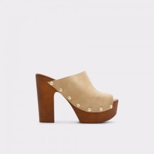 Beige Aldo Drenania Heeled Mule - Platform | 846523-EYK