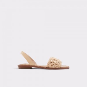 Beige Aldo Solena Sling back flat sandal | 025148-WRB