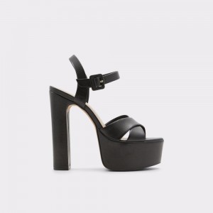 Black Aldo Camelia Ankle strap heeled sandal - Plateforme | 062931-APM