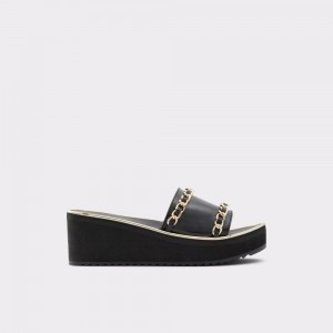 Black Aldo Kaerratlan Slide sandal - Wedge heel | 374629-MAI