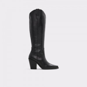 Black Aldo Nevada Western knee-hign boot | 365284-JEN