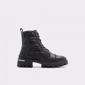 Black Aldo Quilt Combat boots - Lug sole | 047236-ZDI