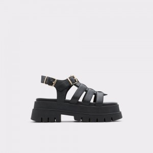 Black Aldo Velma Strappy high heel sandal - Lug sole | 013768-FLC