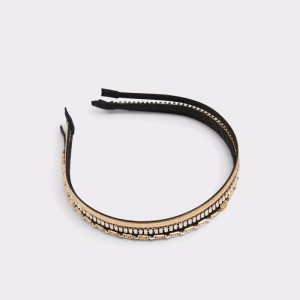 Black / Gold Aldo Bloorlea Headband | 185794-YZJ