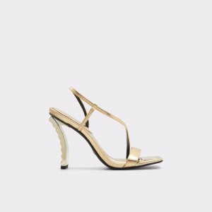 Gold Aldo Vermeil Sling back heeled sandal | 927183-ONG