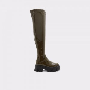 Khaki Aldo Grandmode Over-the-knee boot - Lug sole | 750819-RPU