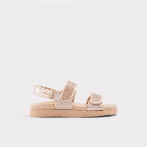 Rose Gold Aldo Eowiliwia Sling back flat sandal | 396815-SEN