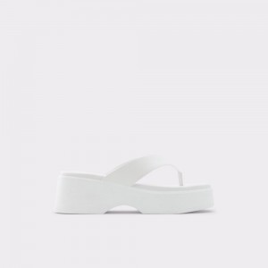 White Aldo Delphy Thong wedge sandal - Flatform | 241530-JCZ