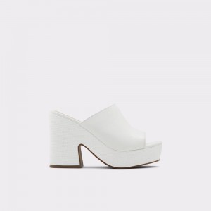 White Aldo Ellara High heel slide sandal - Block heel | 512387-DHE