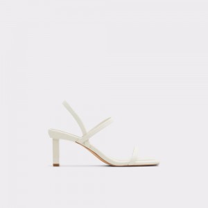 White Aldo Lokurr Sling back heeled sandal | 805173-TFZ