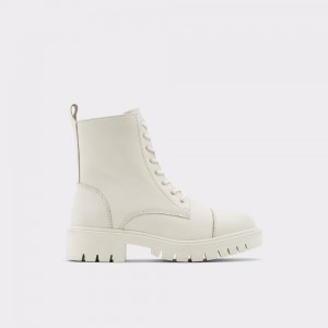 White Aldo Reilly Lace up boot - Block heel | 204615-LUI