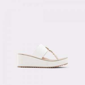 White Aldo Toea Thong sandal - Wedge heel | 450381-BEO