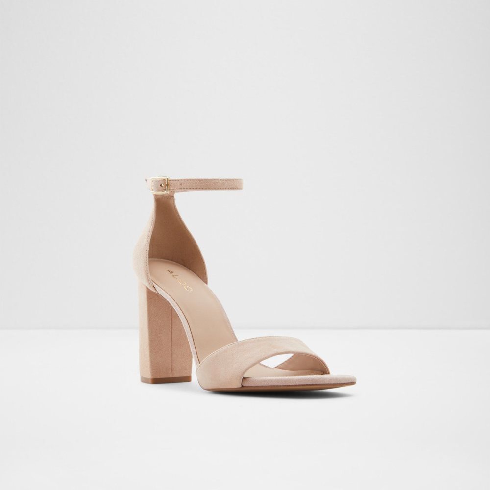 Beige Aldo Enaegyn Ankle strap heeled sandal - Cup sole | 736850-JOT