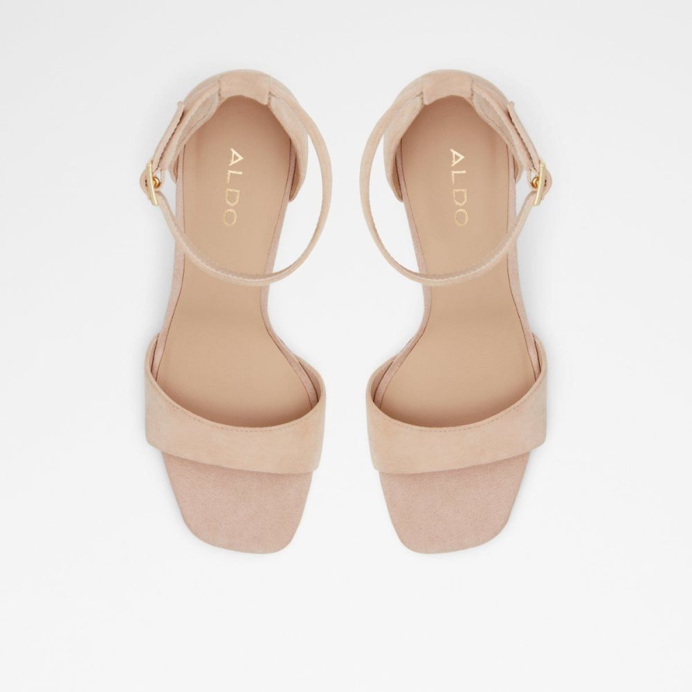 Beige Aldo Enaegyn Ankle strap heeled sandal - Cup sole | 736850-JOT