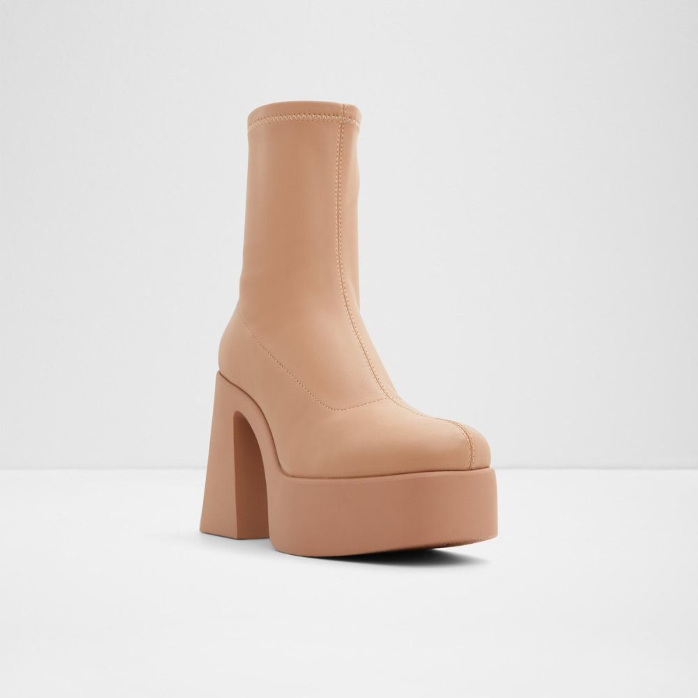 Beige Aldo Grandstep Platform ankle boot | 538267-SPX