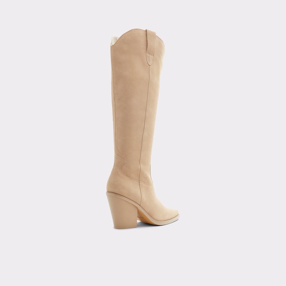 Beige Aldo Nevada Western knee-hign boot | 187025-CPB