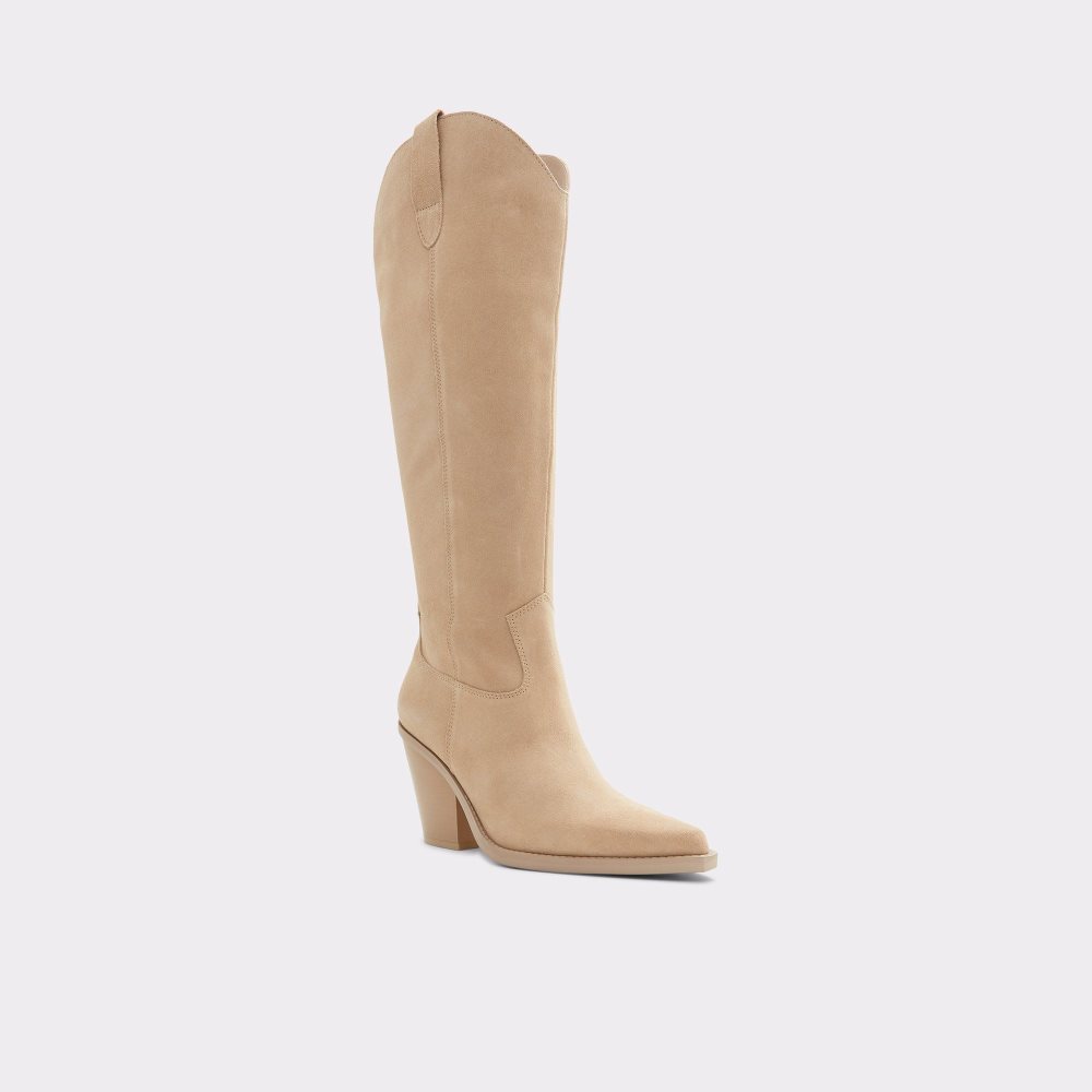 Beige Aldo Nevada Western knee-hign boot | 187025-CPB