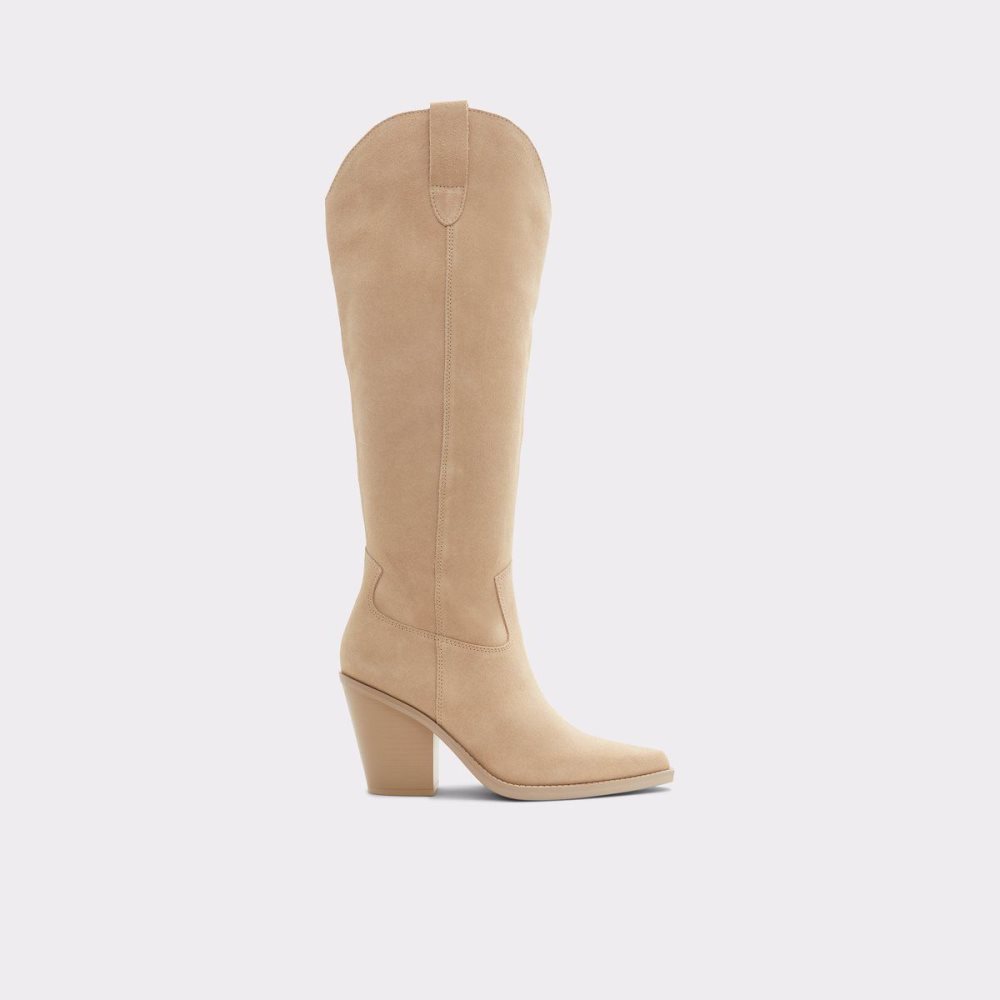 Beige Aldo Nevada Western knee-hign boot | 187025-CPB