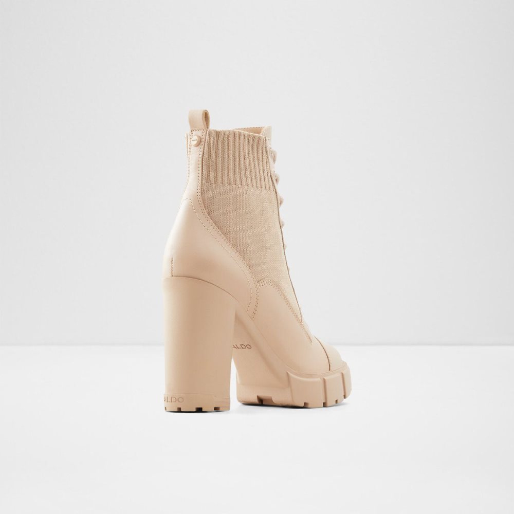 Beige Aldo Rebel Combat ankle boot - Lug sole | 749831-JHF