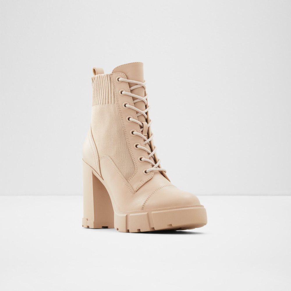 Beige Aldo Rebel Combat ankle boot - Lug sole | 749831-JHF