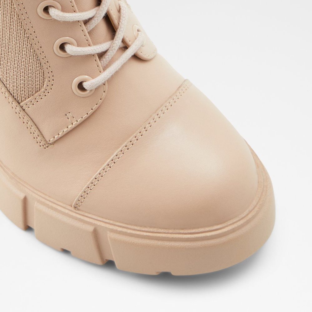 Beige Aldo Rebel Combat ankle boot - Lug sole | 749831-JHF