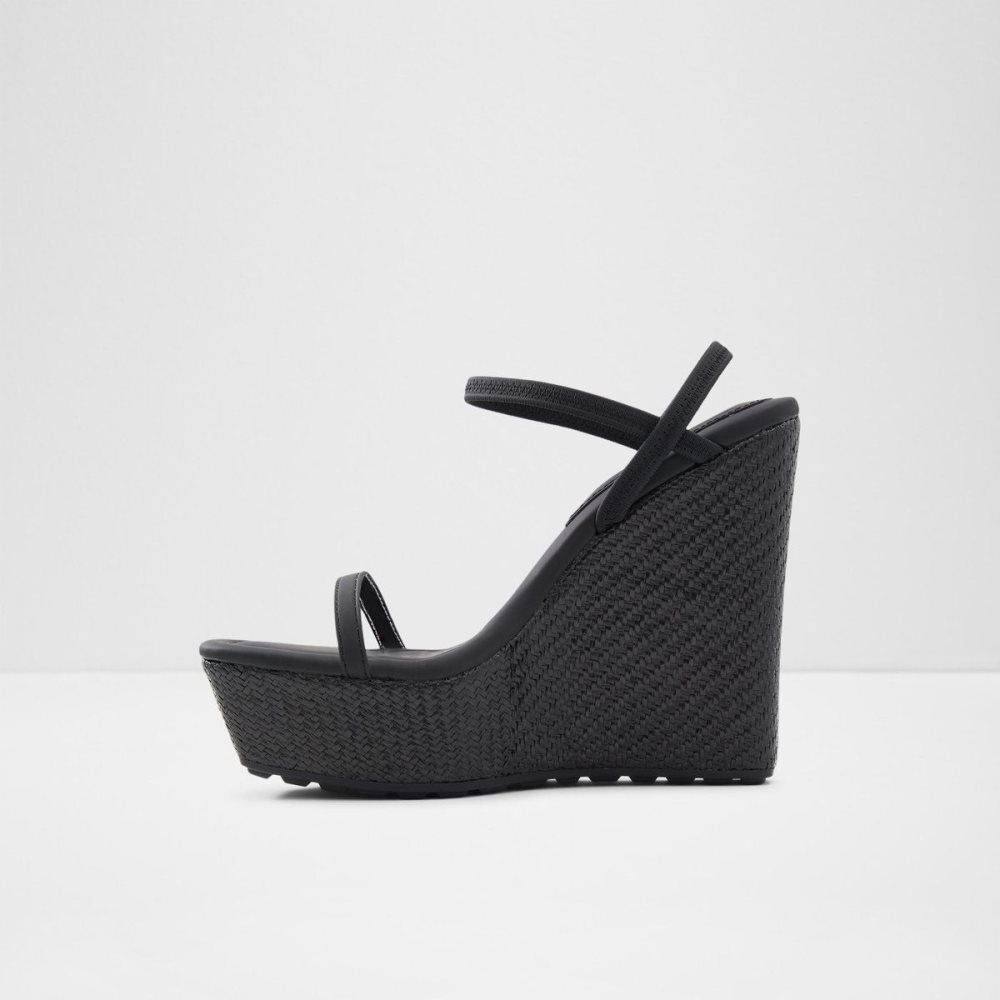 Black Aldo Bodish Wedge sandal - Wedge heel | 196408-ZNW