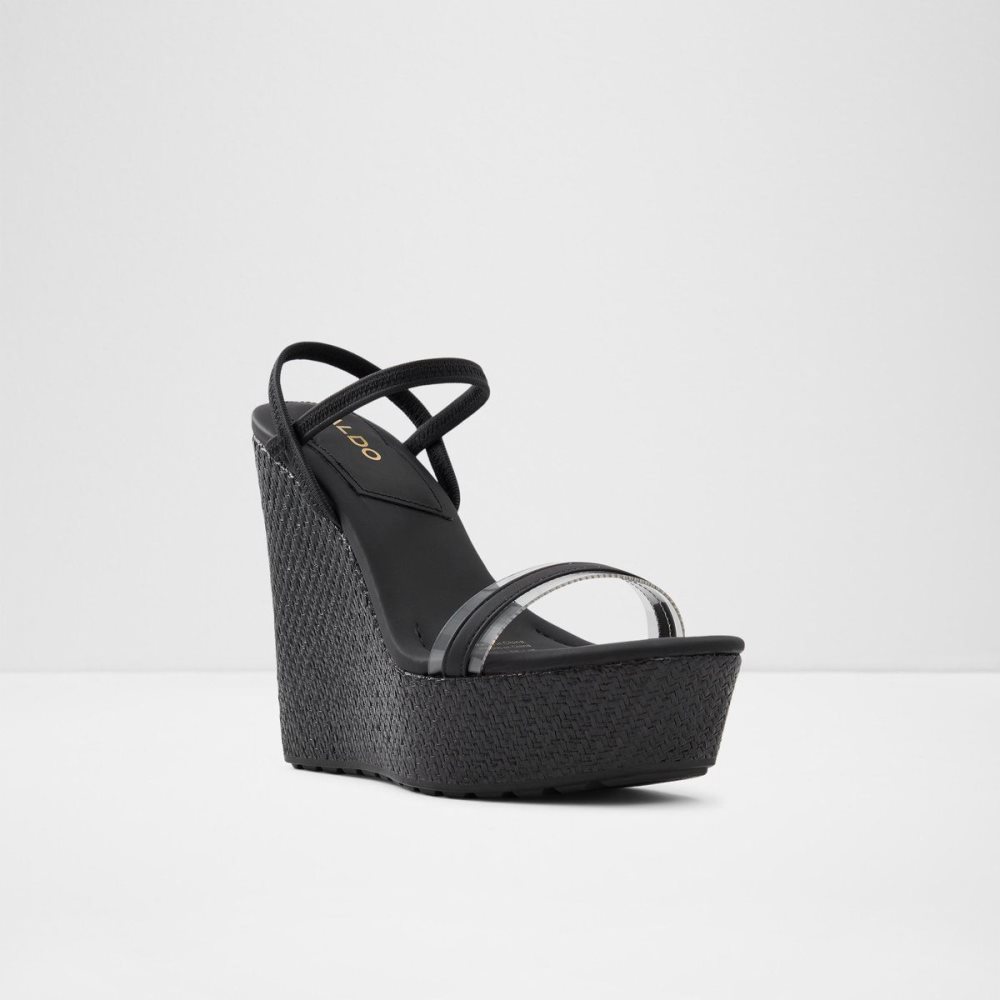 Black Aldo Bodish Wedge sandal - Wedge heel | 196408-ZNW