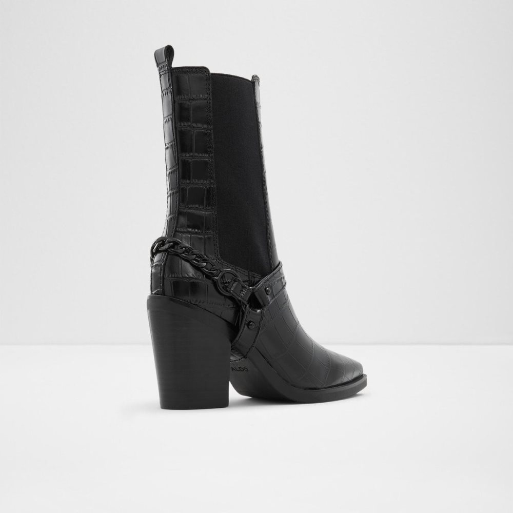 Black Aldo Campera Western ankle boot - Block heel | 853612-ZCT