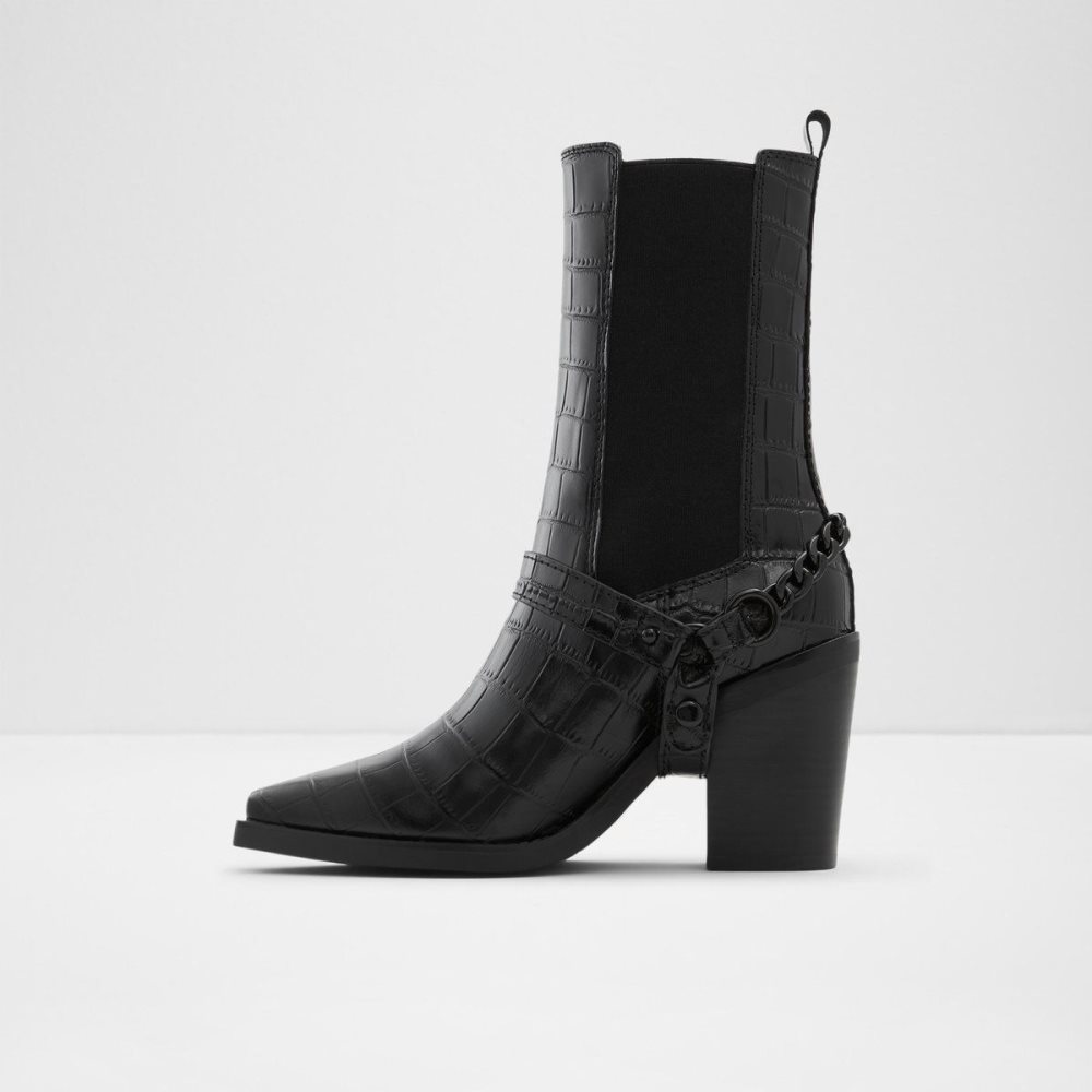 Black Aldo Campera Western ankle boot - Block heel | 853612-ZCT