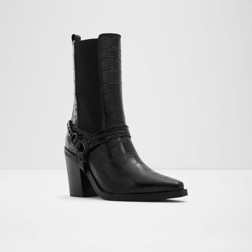 Black Aldo Campera Western ankle boot - Block heel | 853612-ZCT