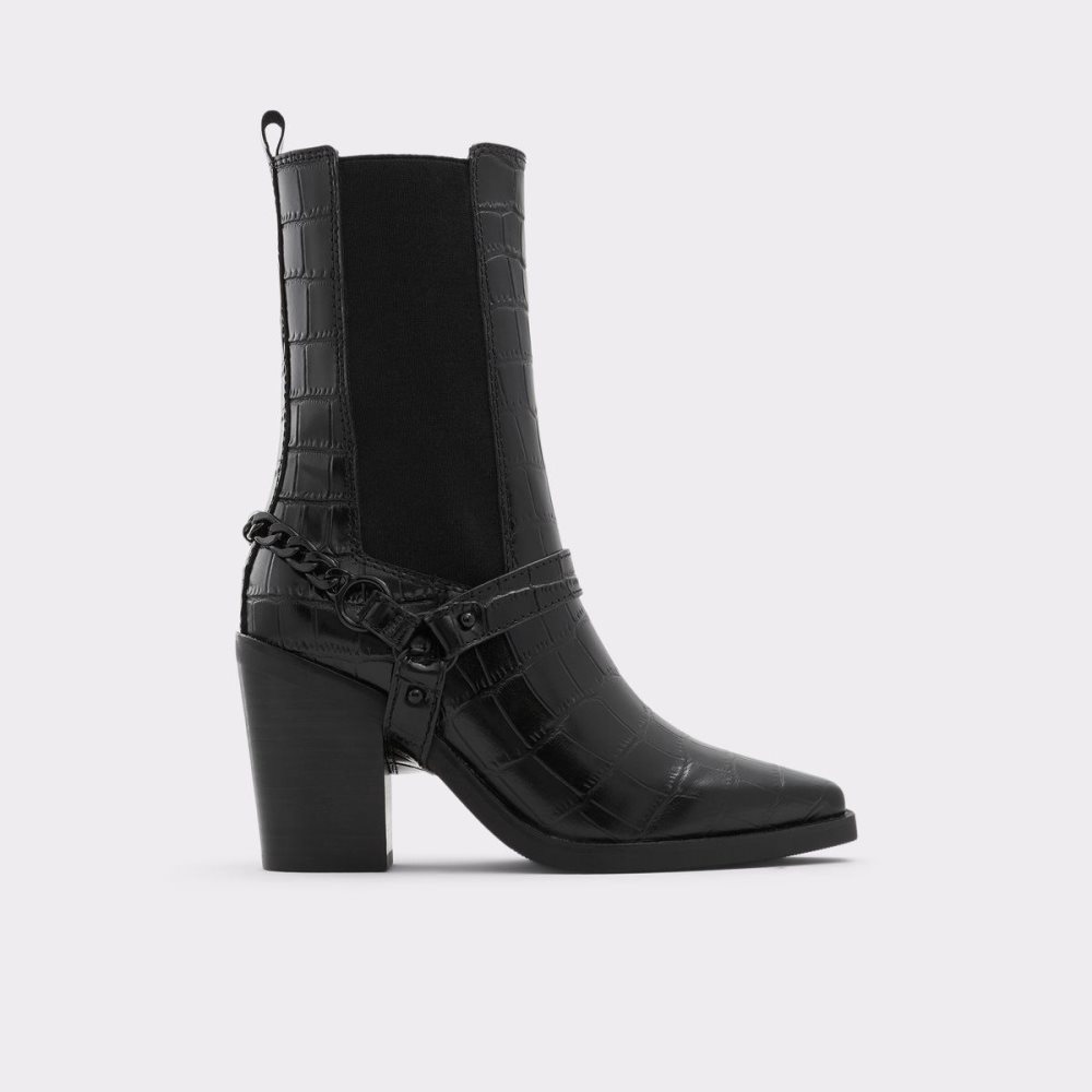 Black Aldo Campera Western ankle boot - Block heel | 853612-ZCT