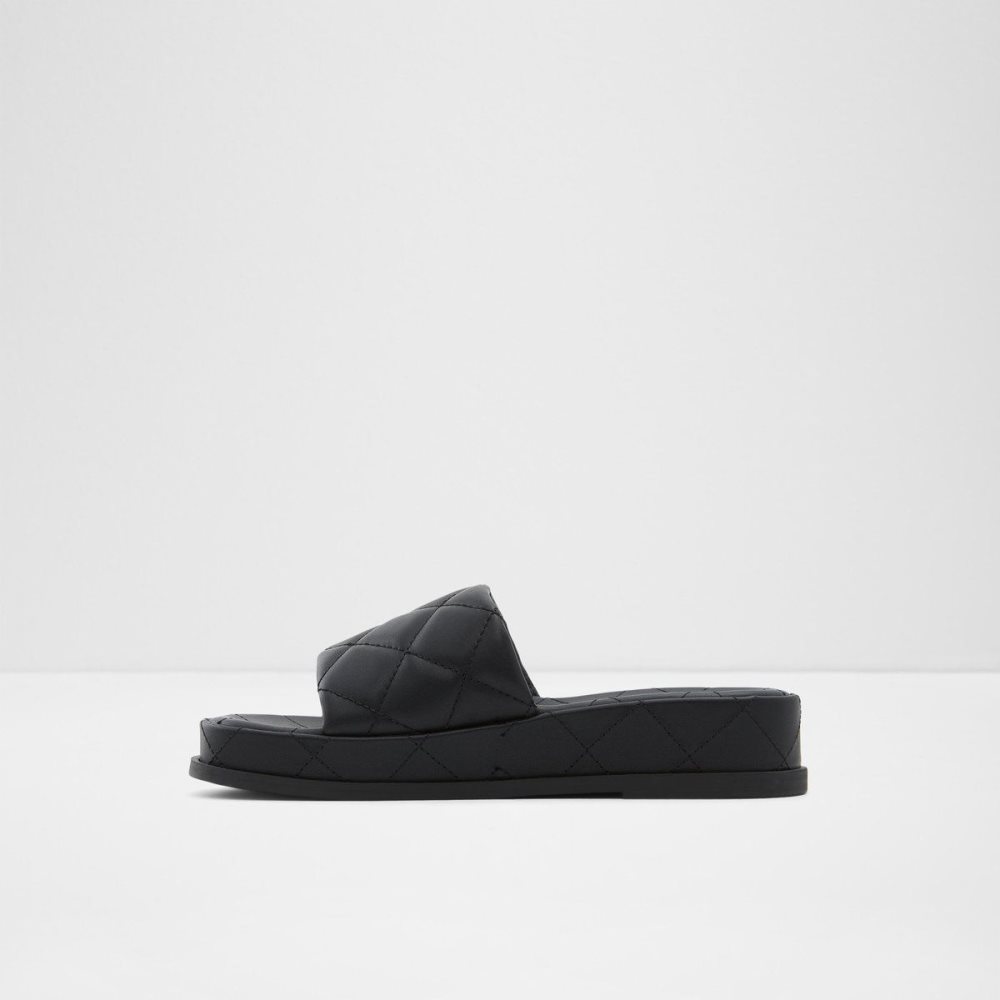 Black Aldo Carreaux Slide sandal - Flatform | 938716-DVS