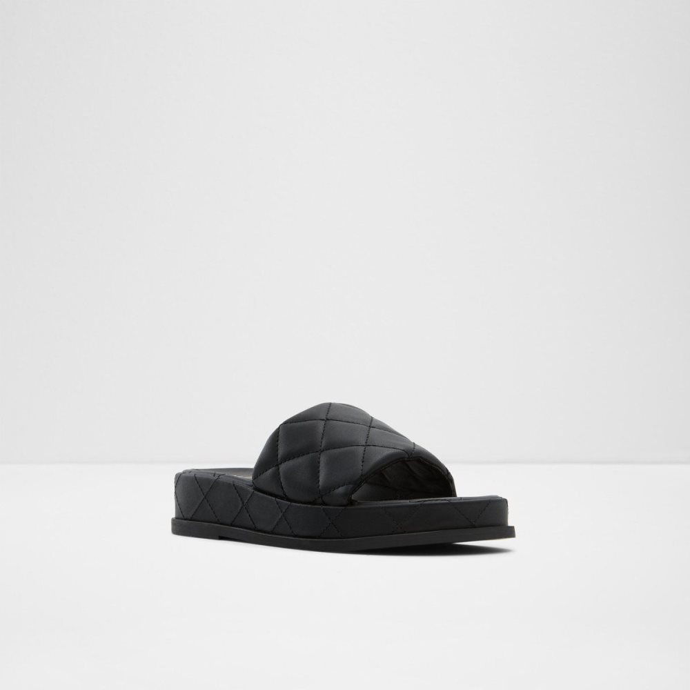 Black Aldo Carreaux Slide sandal - Flatform | 938716-DVS