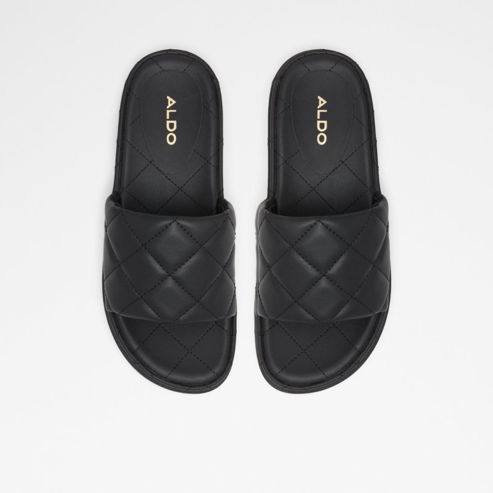 Black Aldo Carreaux Slide sandal - Flatform | 938716-DVS