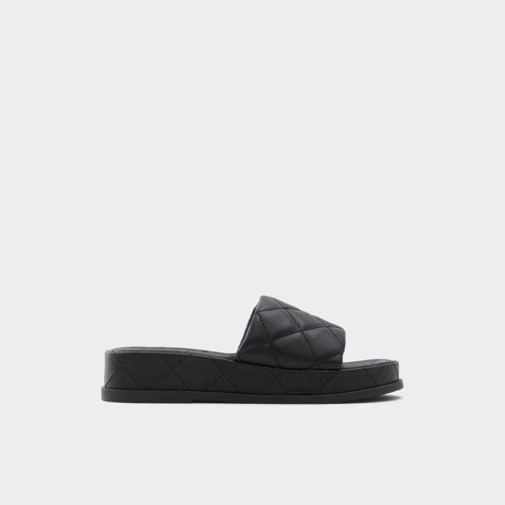 Black Aldo Carreaux Slide sandal - Flatform | 938716-DVS