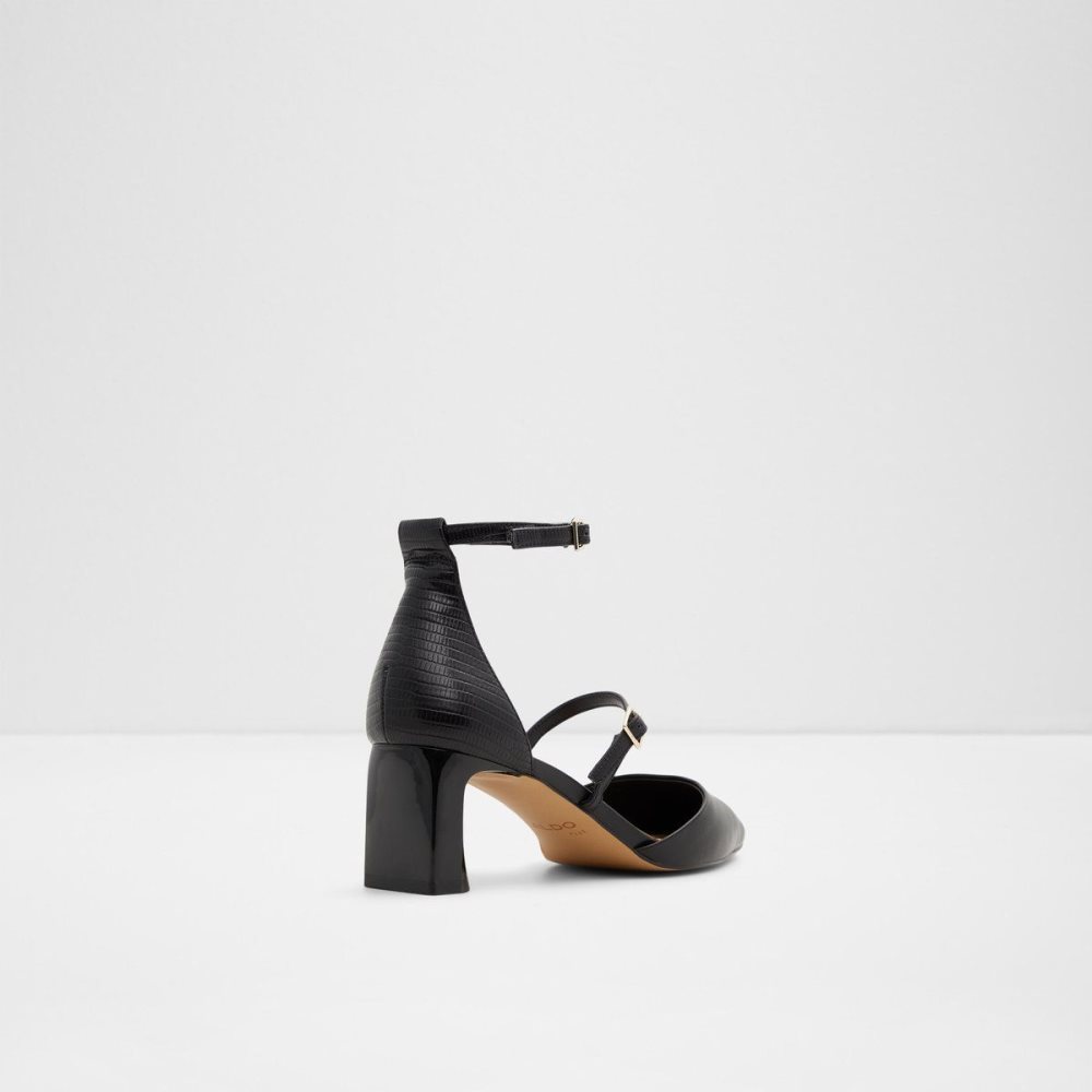 Black Aldo Collette Strappy heeled shoe | 124089-ZHF