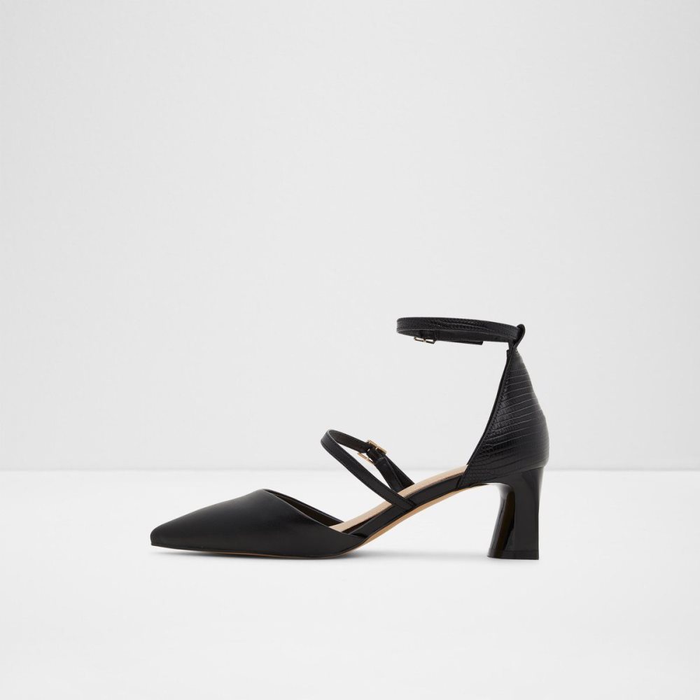 Black Aldo Collette Strappy heeled shoe | 124089-ZHF