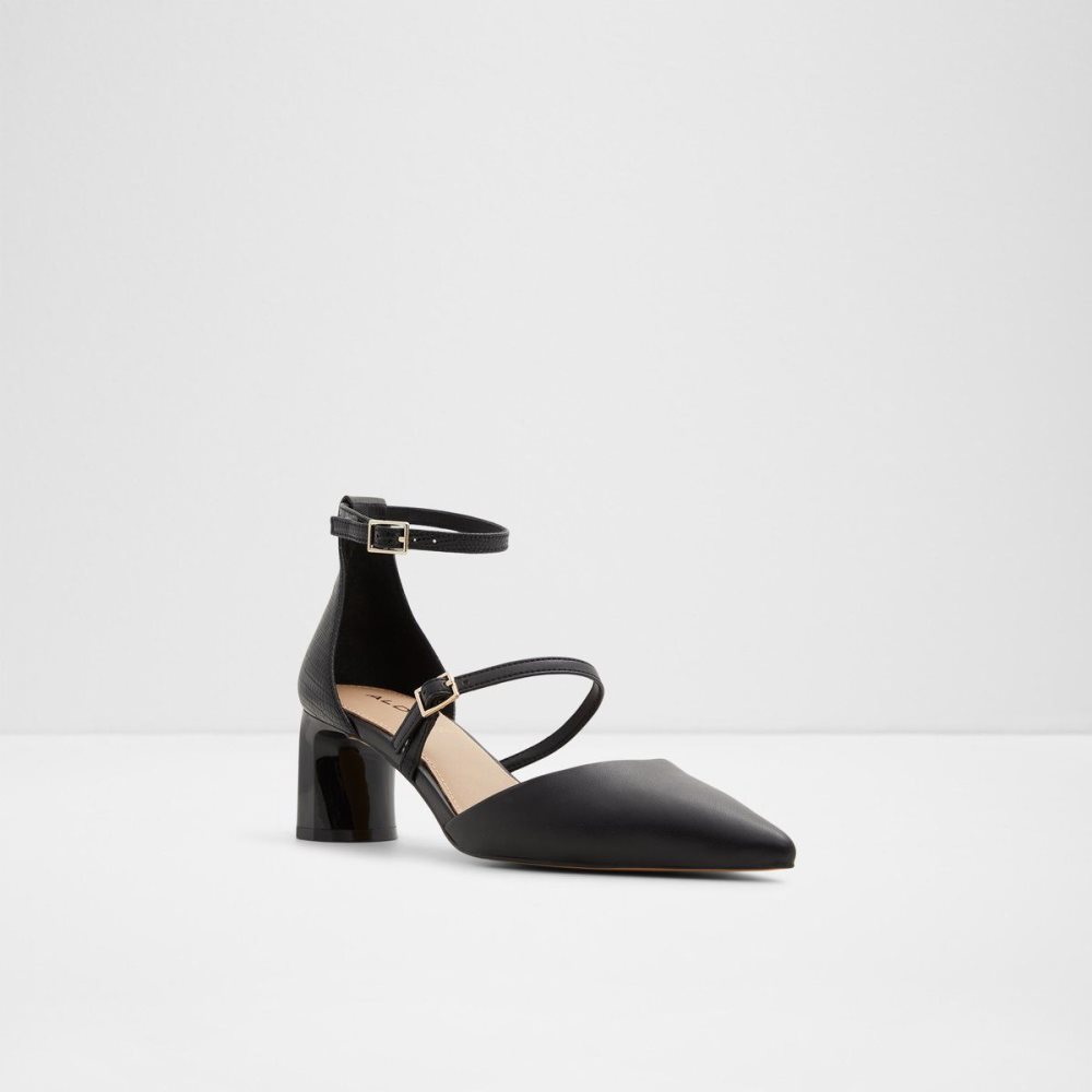 Black Aldo Collette Strappy heeled shoe | 124089-ZHF