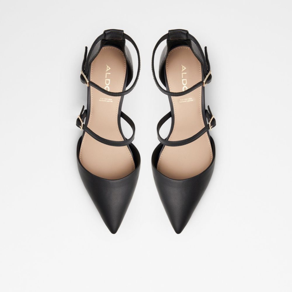 Black Aldo Collette Strappy heeled shoe | 124089-ZHF