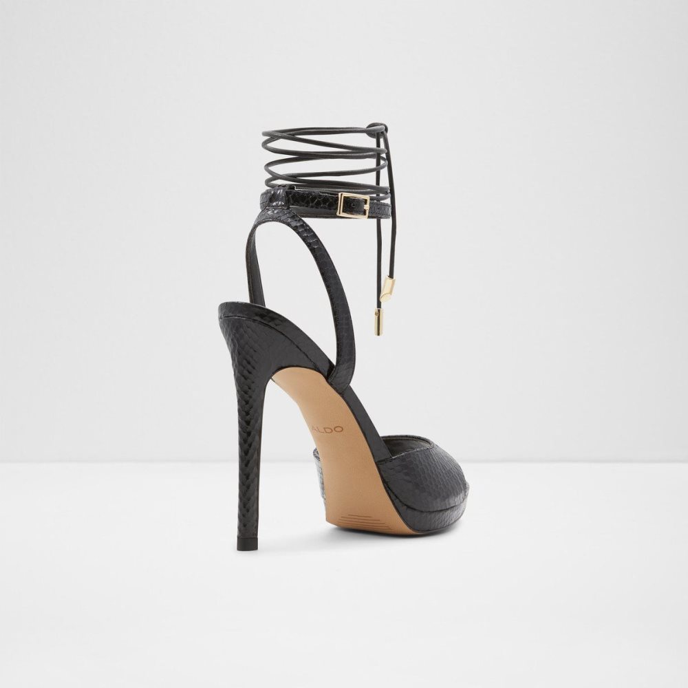 Black Aldo Docilla Strappy heeled sandal - Stiletto platform | 498372-PZR