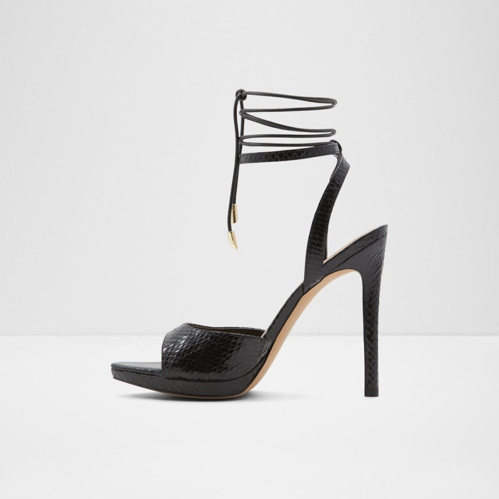 Black Aldo Docilla Strappy heeled sandal - Stiletto platform | 498372-PZR