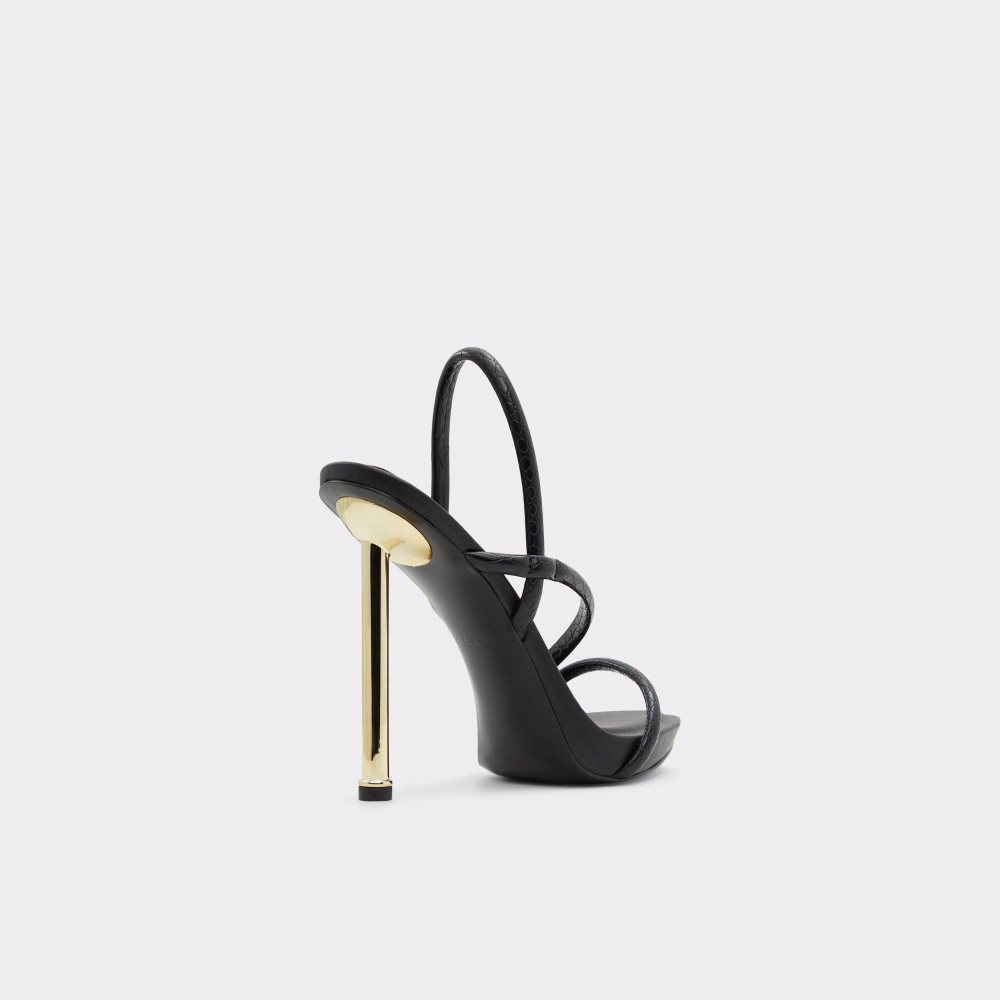 Black Aldo Dorah Sling back heeled sandal | 937024-TIR