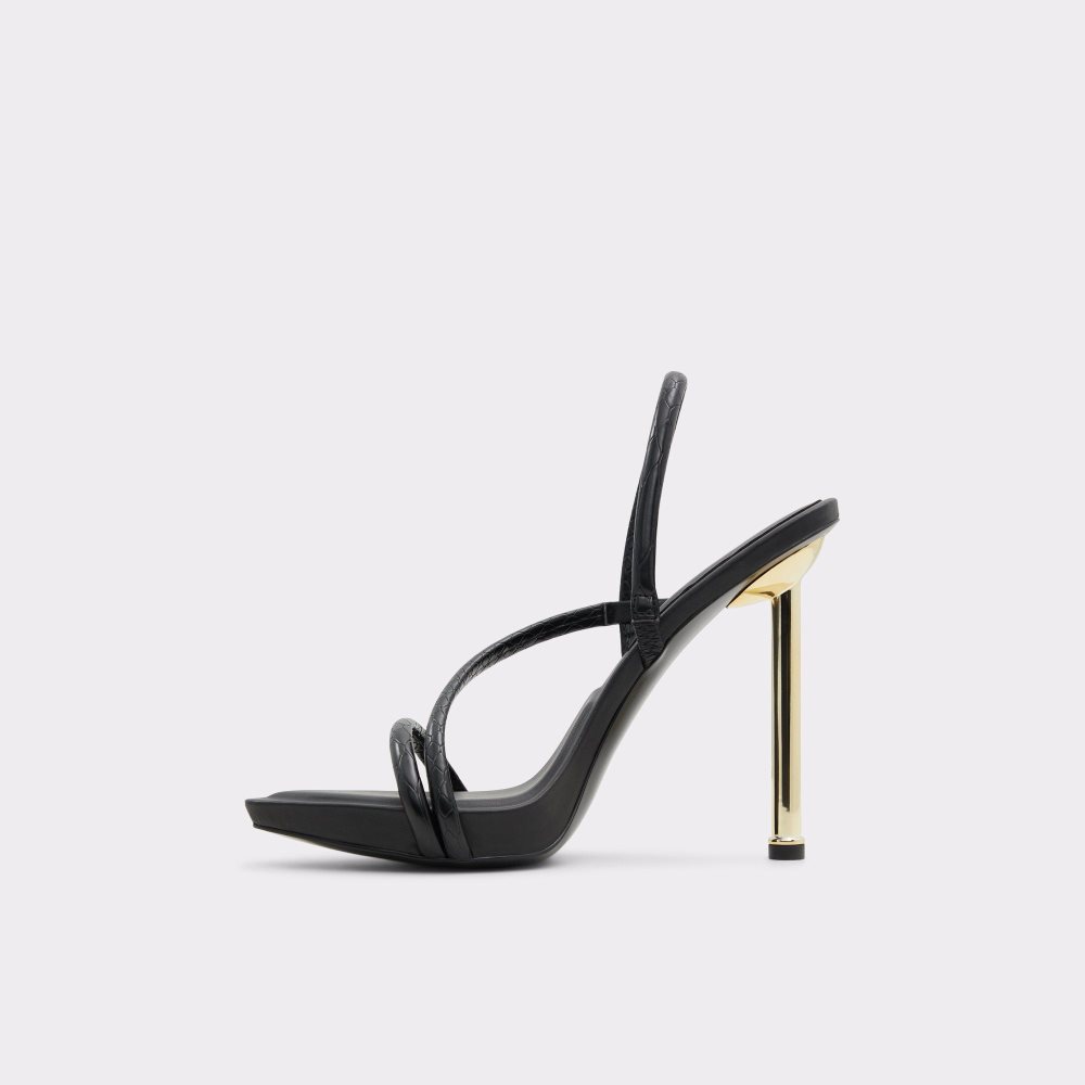 Black Aldo Dorah Sling back heeled sandal | 937024-TIR