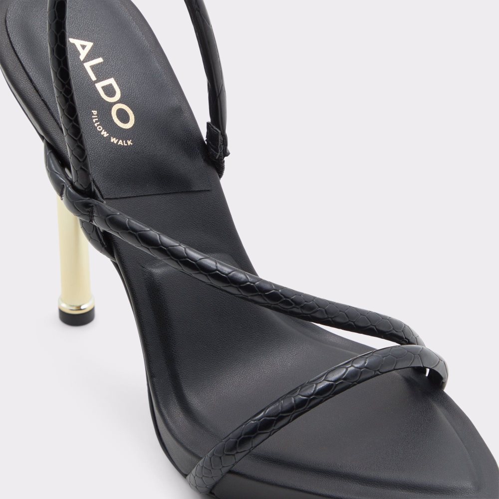 Black Aldo Dorah Sling back heeled sandal | 937024-TIR