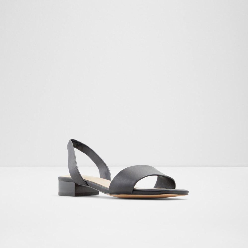 Black Aldo Doredda Sling back flat sandal - Block heel | 941350-KOF