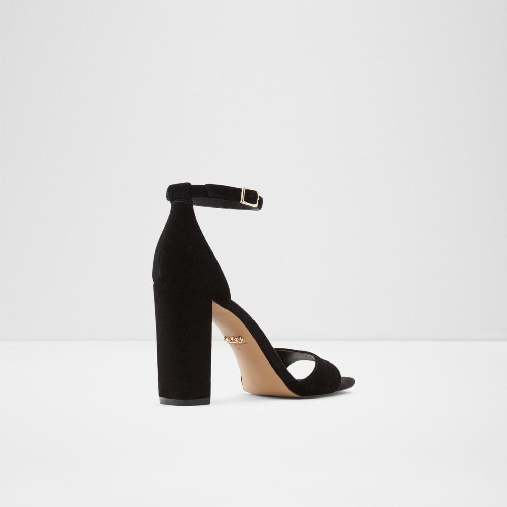 Black Aldo Enaegyn Ankle strap heeled sandal - Cup sole | 513904-VZE