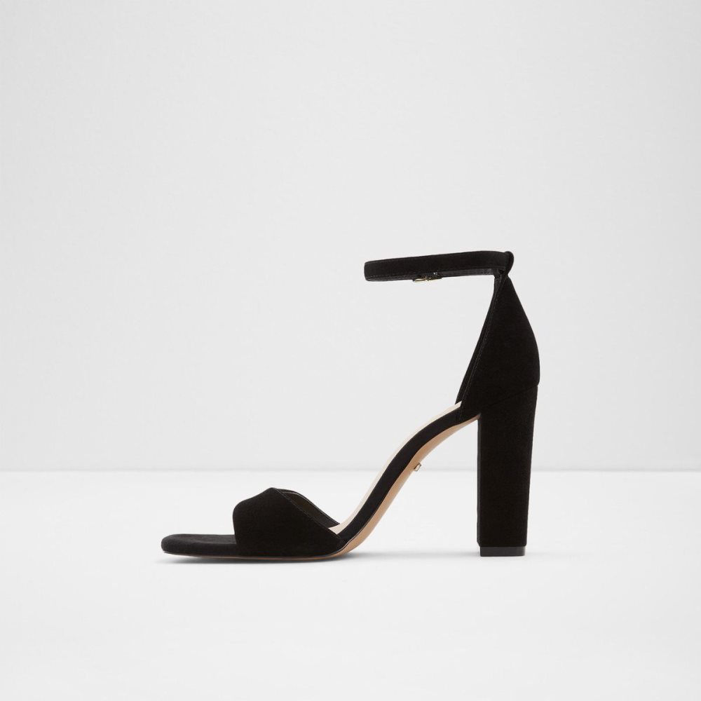 Black Aldo Enaegyn Ankle strap heeled sandal - Cup sole | 513904-VZE