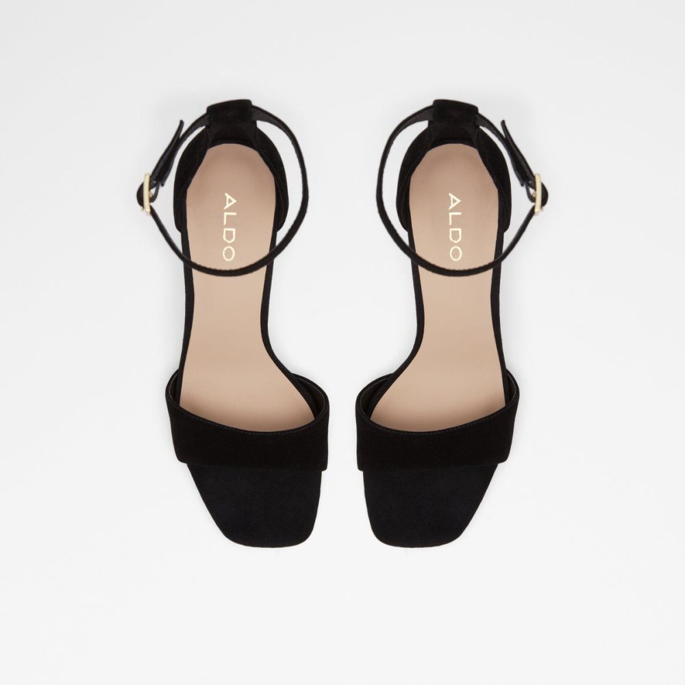 Black Aldo Enaegyn Ankle strap heeled sandal - Cup sole | 513904-VZE