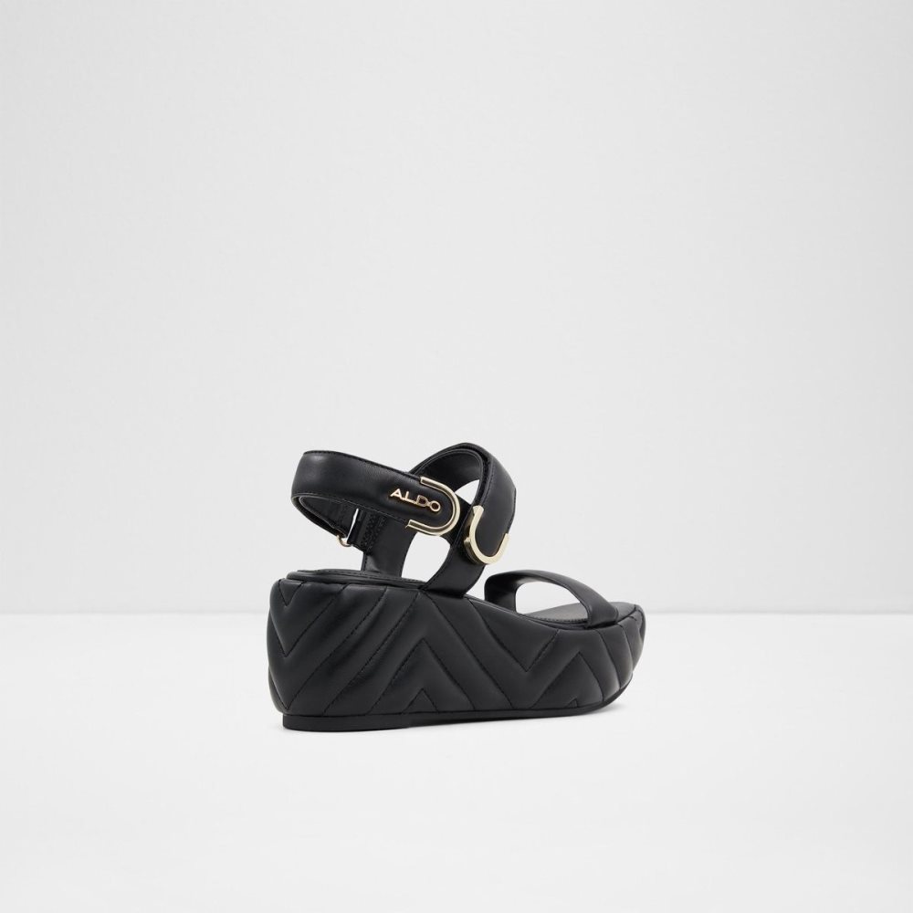 Black Aldo Eroellan Wedge sandal - Platform | 519048-GLB