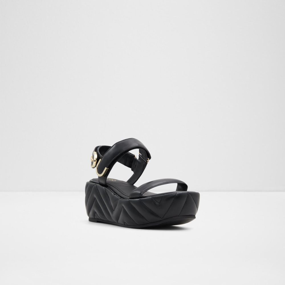 Black Aldo Eroellan Wedge sandal - Platform | 519048-GLB